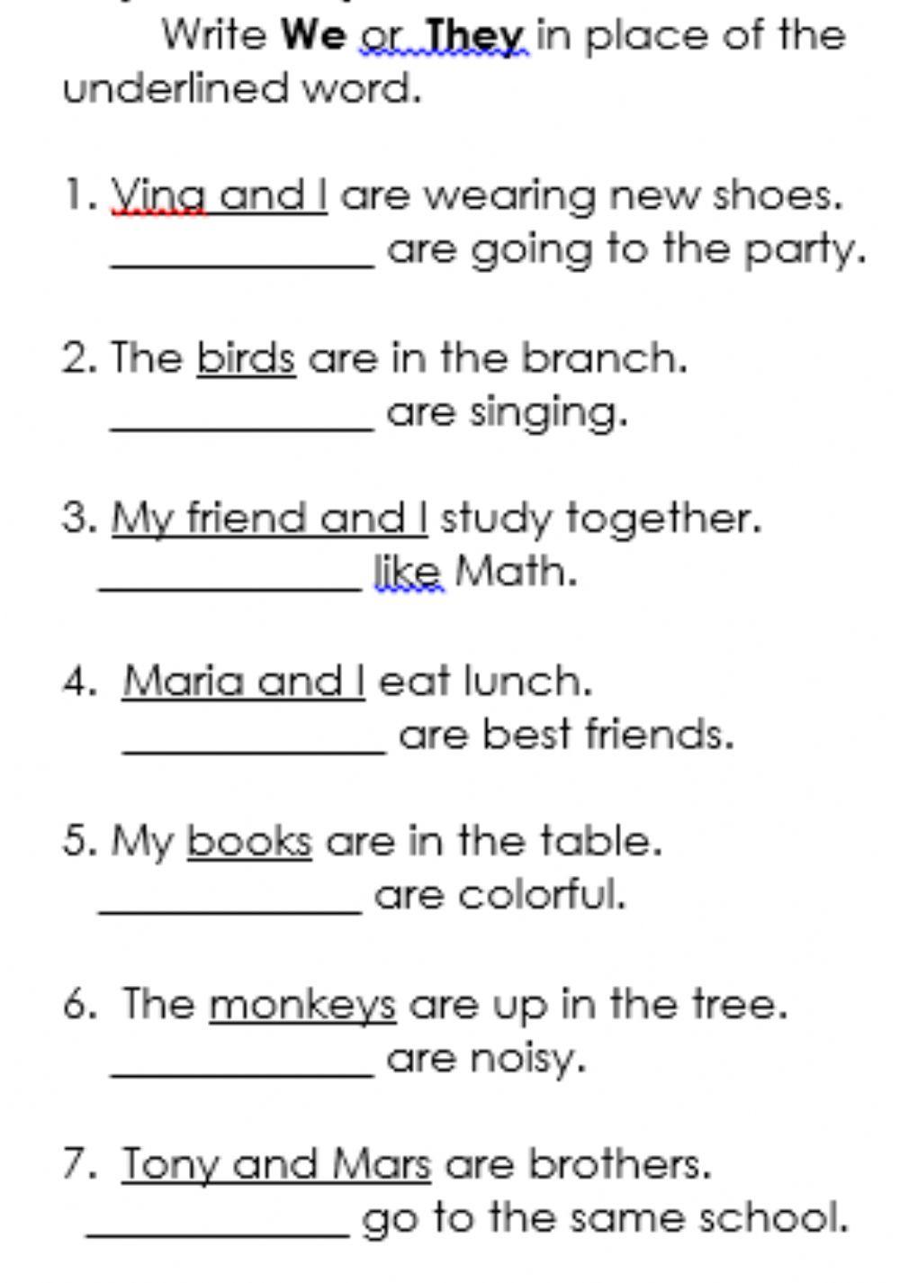 SW LANGUAGE 5 | ages7 | Live Worksheets