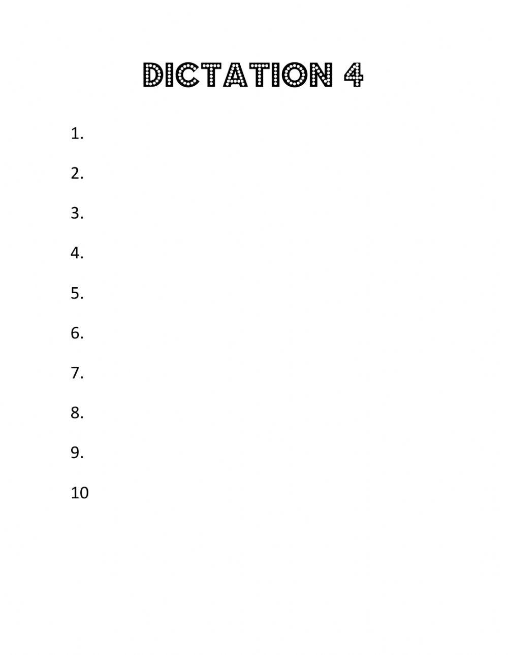 Dictation 4