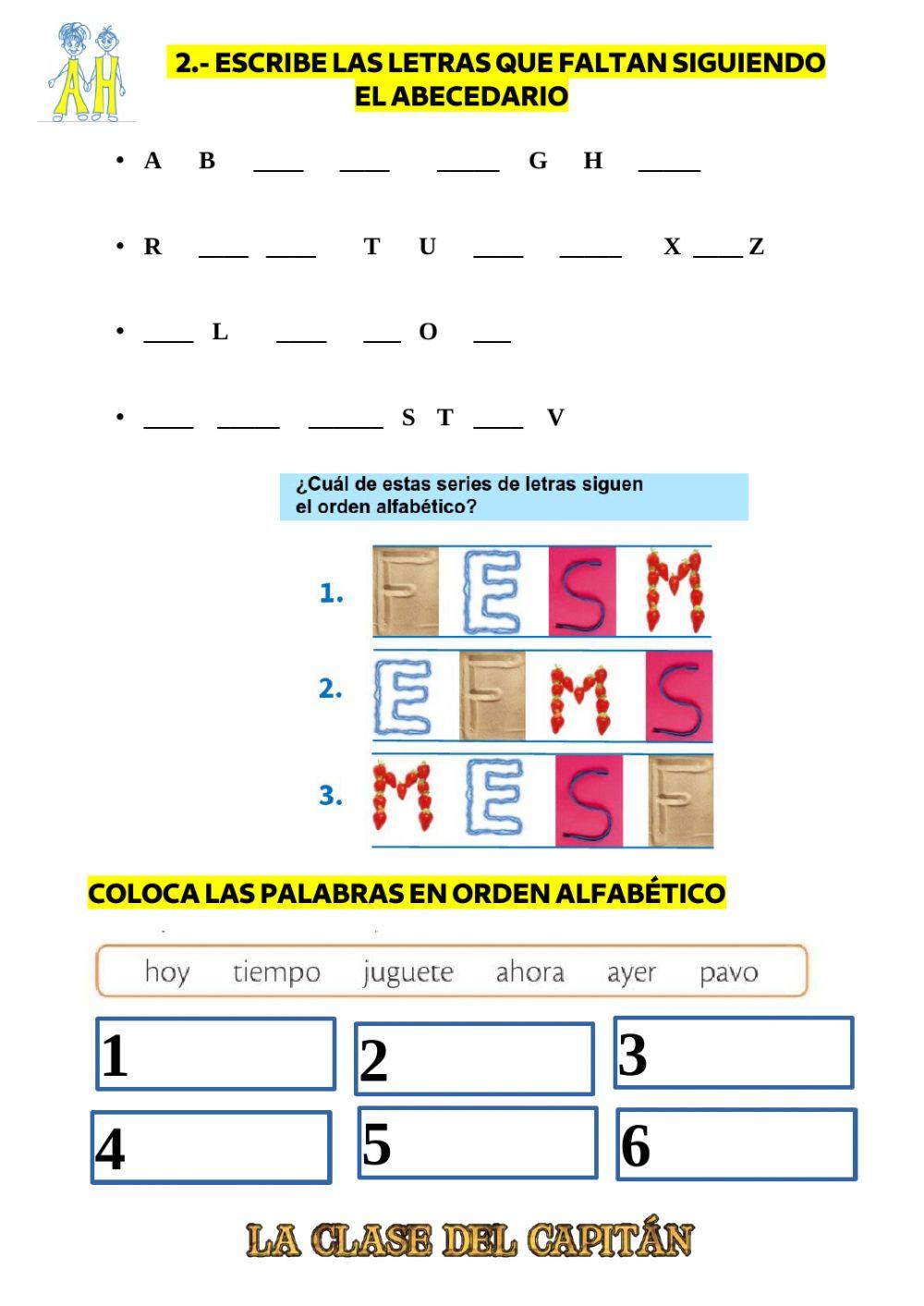 El orden alfabético