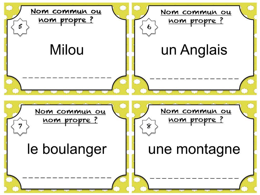 Nom commun nom propre