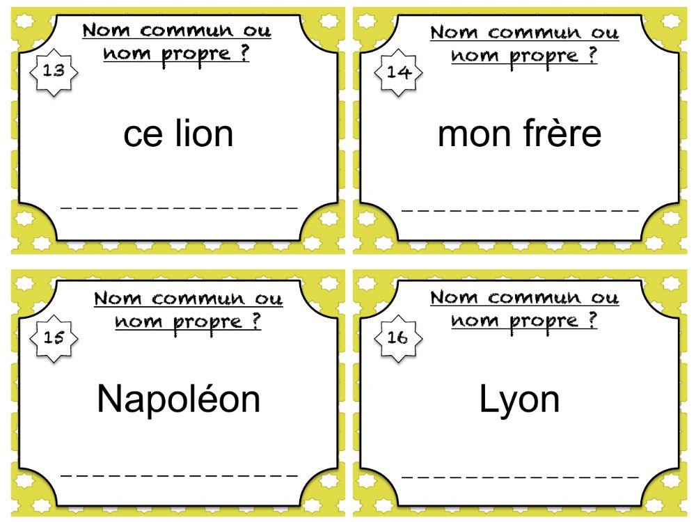 Nom commun nom propre