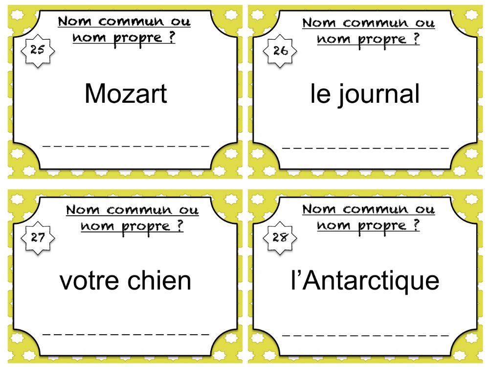 Nom commun nom propre