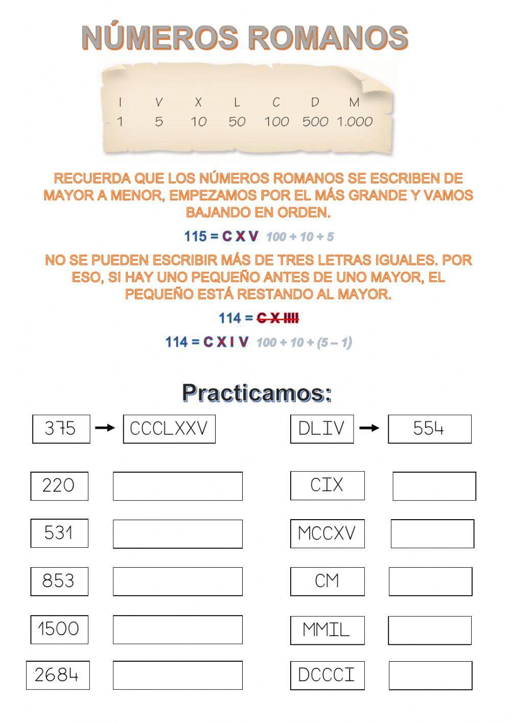 Números romanos Números romanos