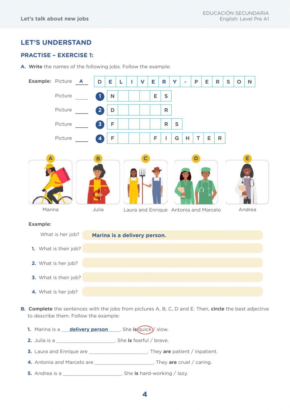 Jobs and occupations - W-17 (PreA1)