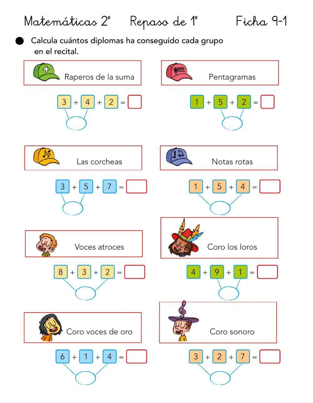 Suma de tres sumandos