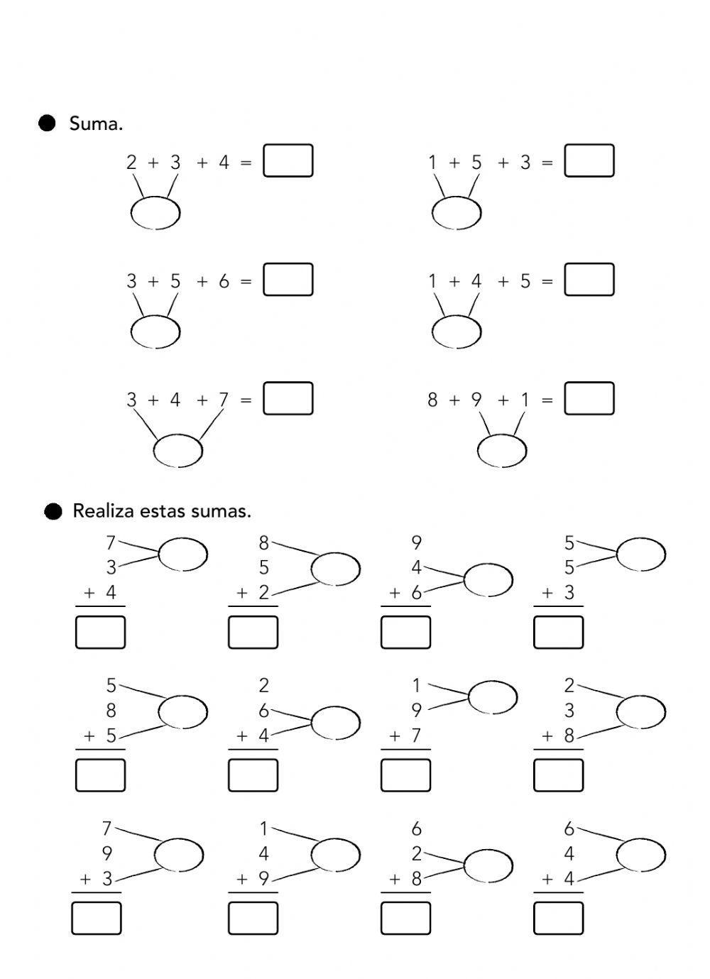 Suma de tres sumandos