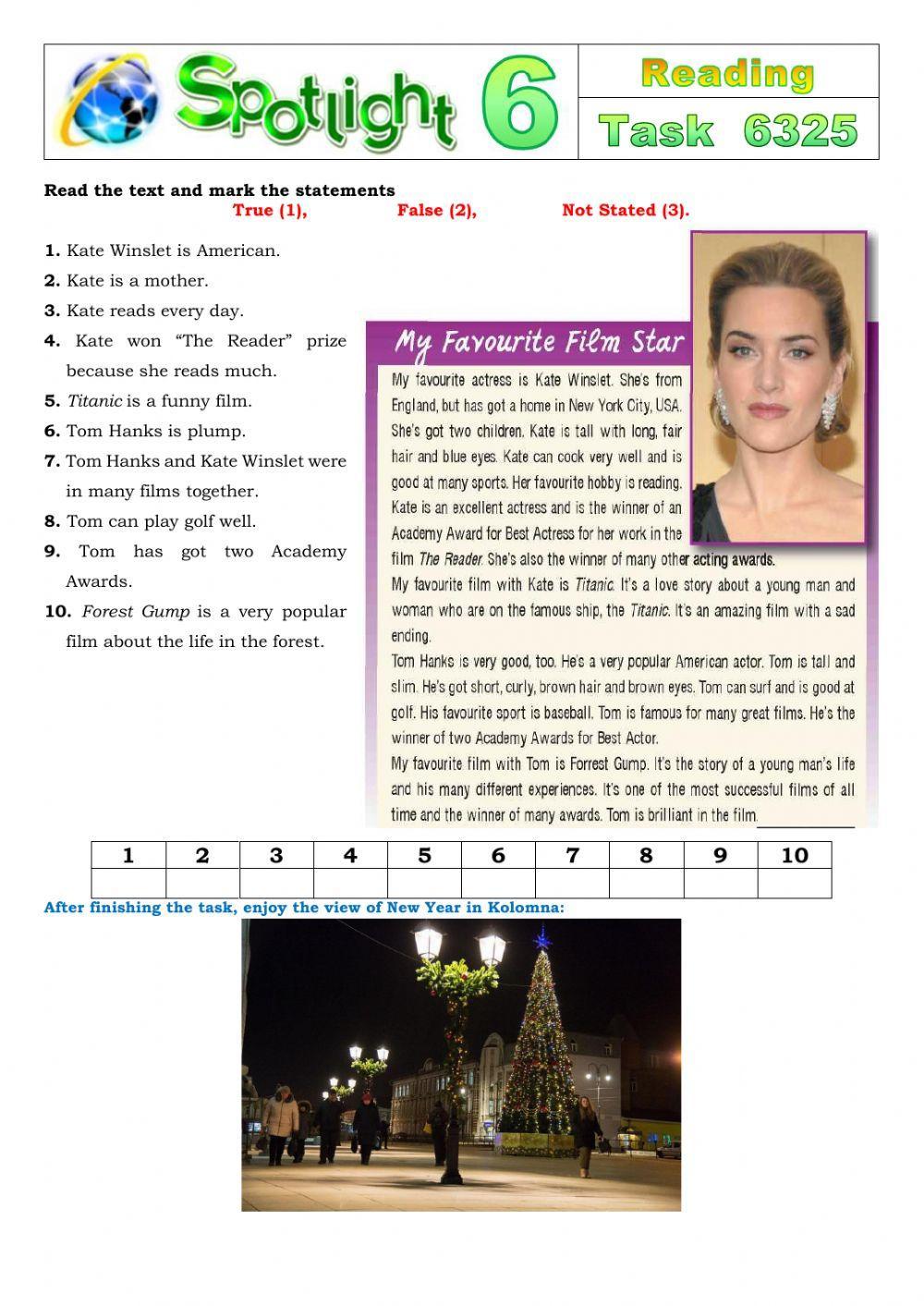 Spotlight 6 Task 6325