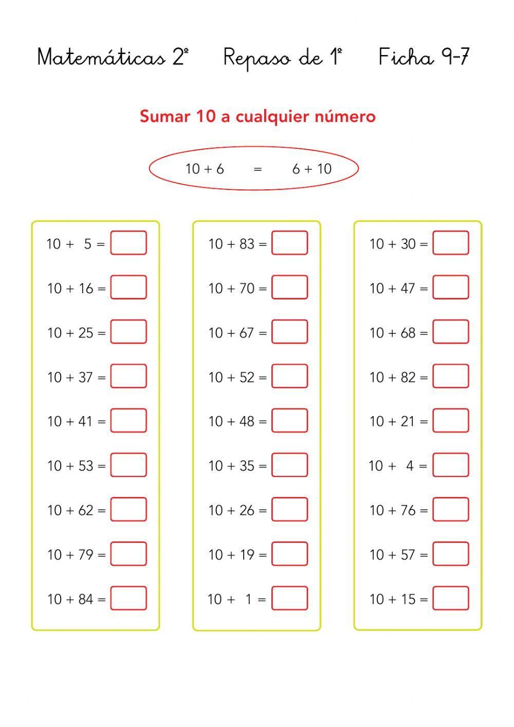 Cálculo. Problemas con suma