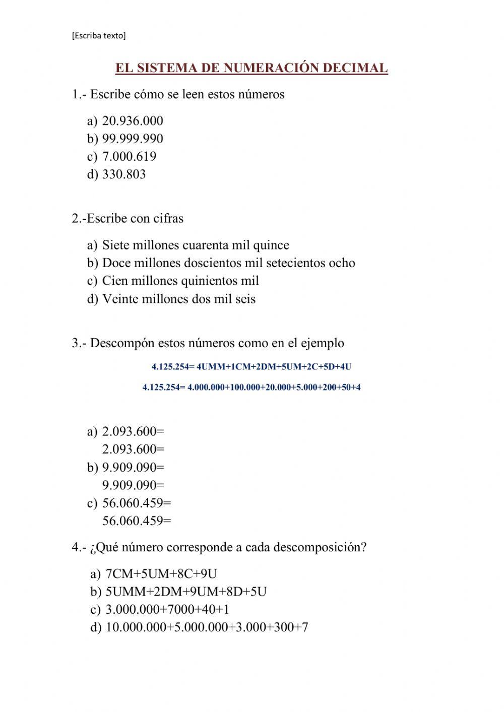 Los números naturales