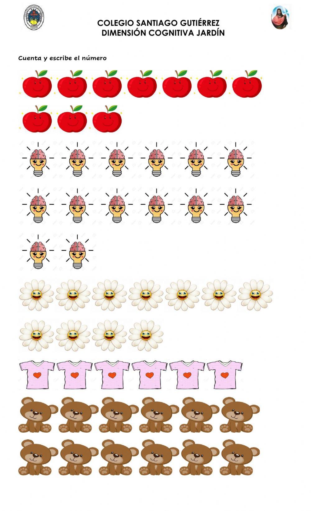 Los números del 1 al 14