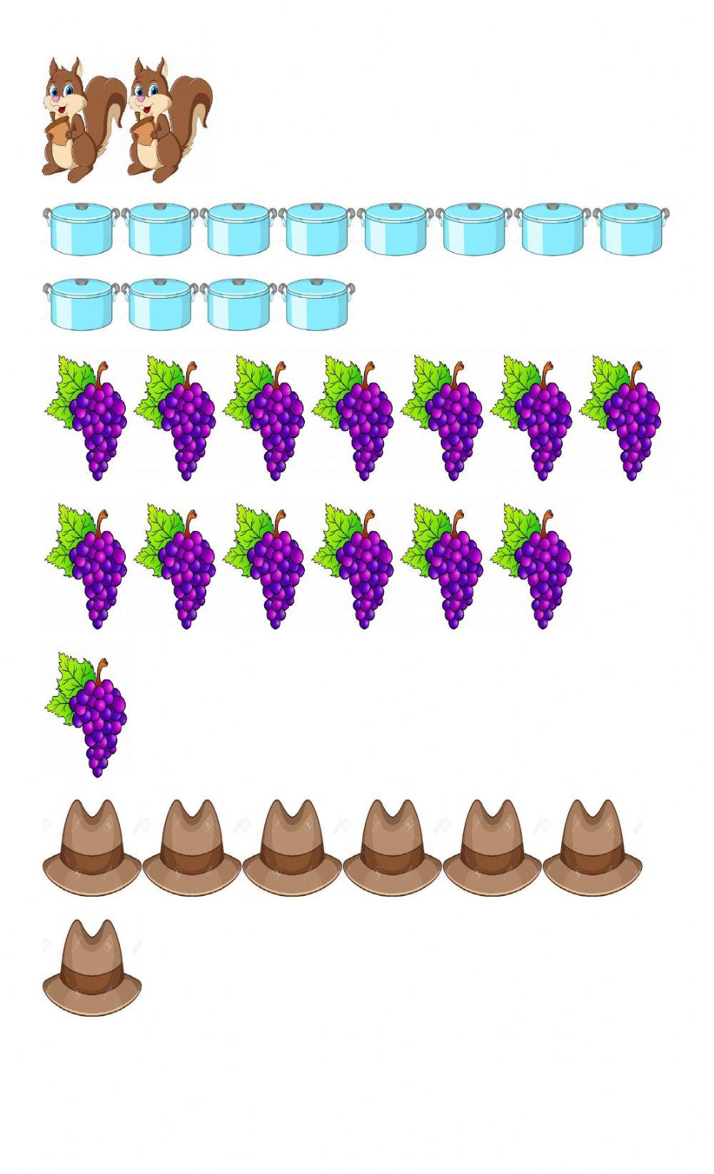 Los números del 1 al 14