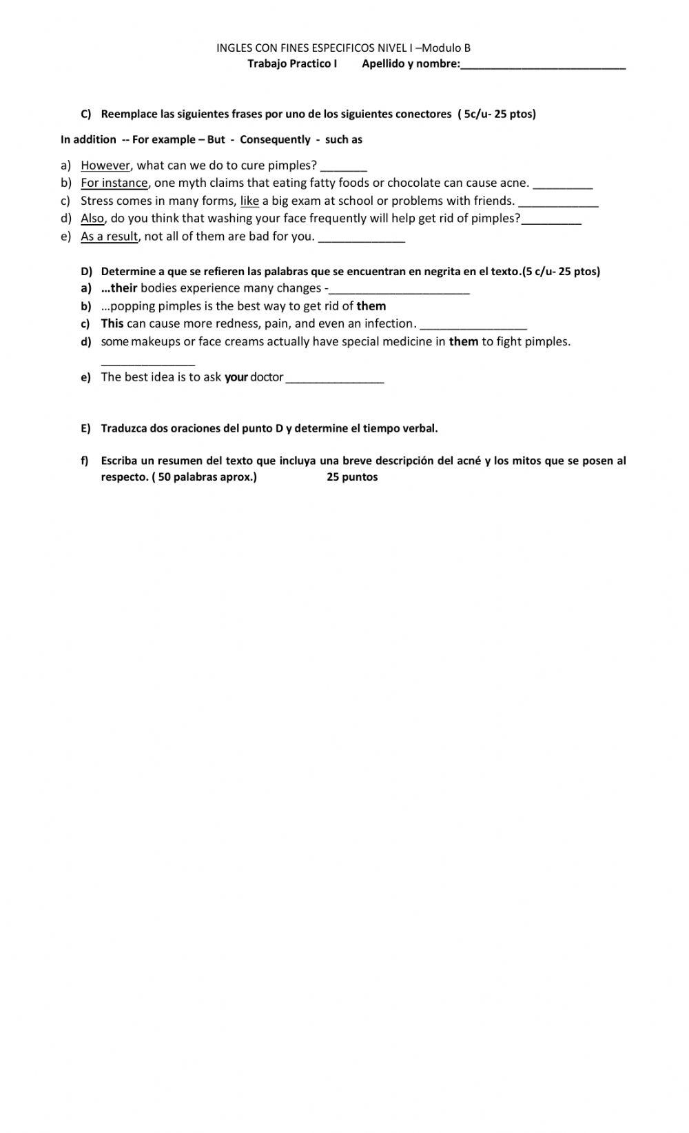 Ingles con fines especificos