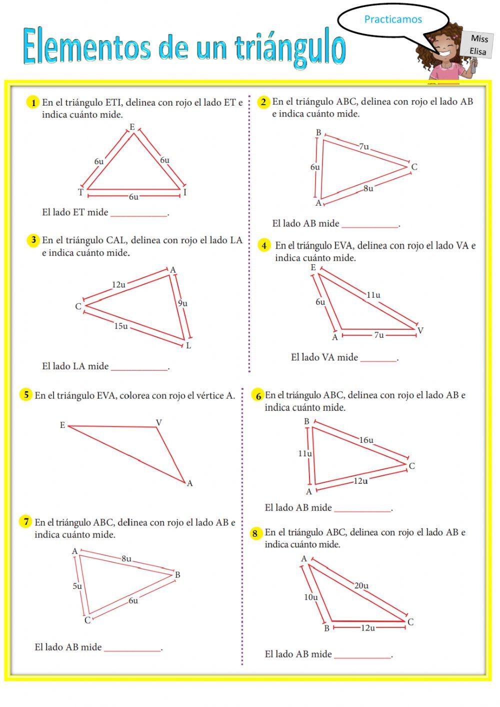 Elementos de un triángulo