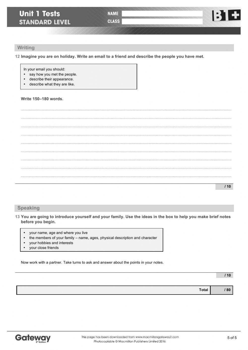 Gateway B1+ Unit Test 1