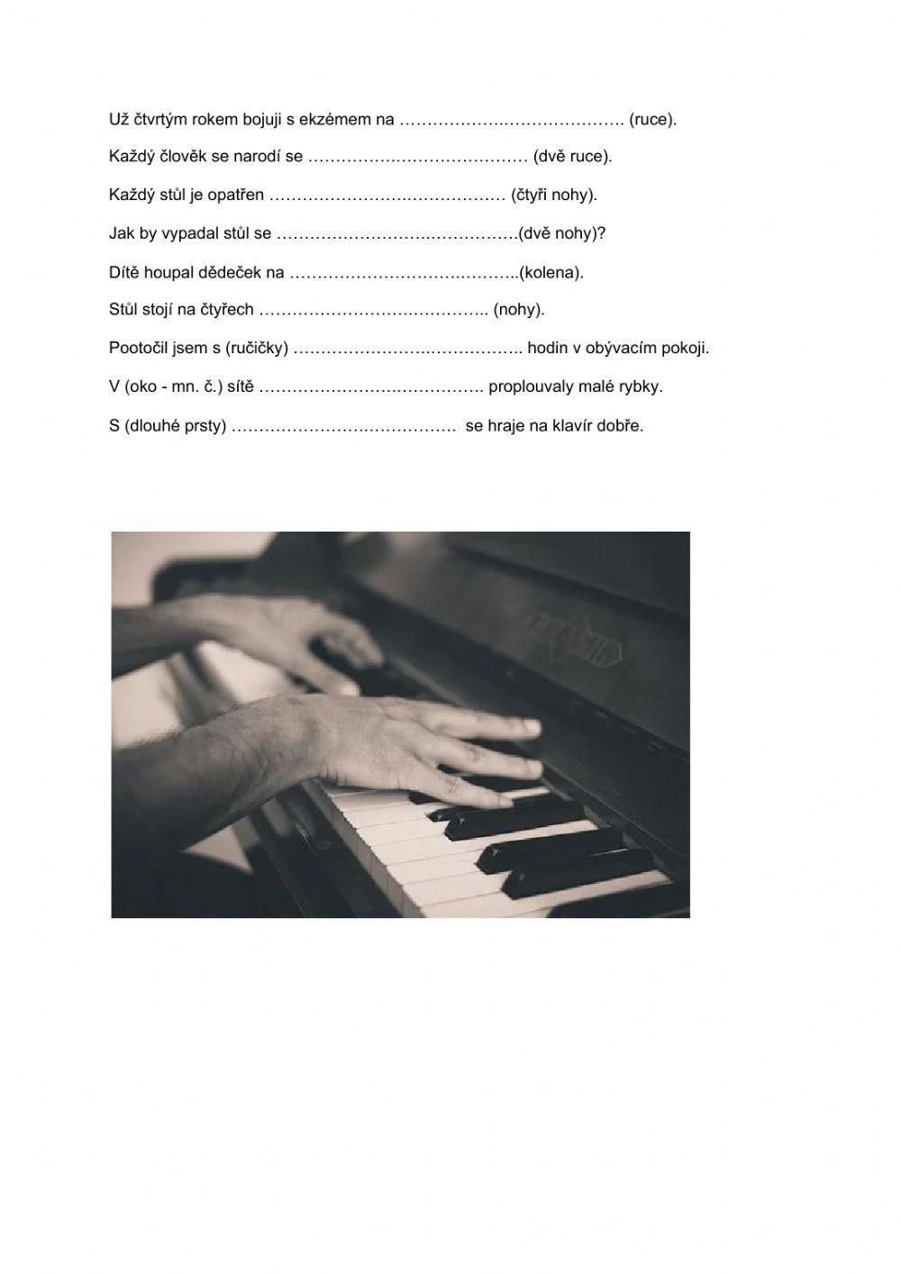 Podstatná jména - 6.pád a duálové tvary