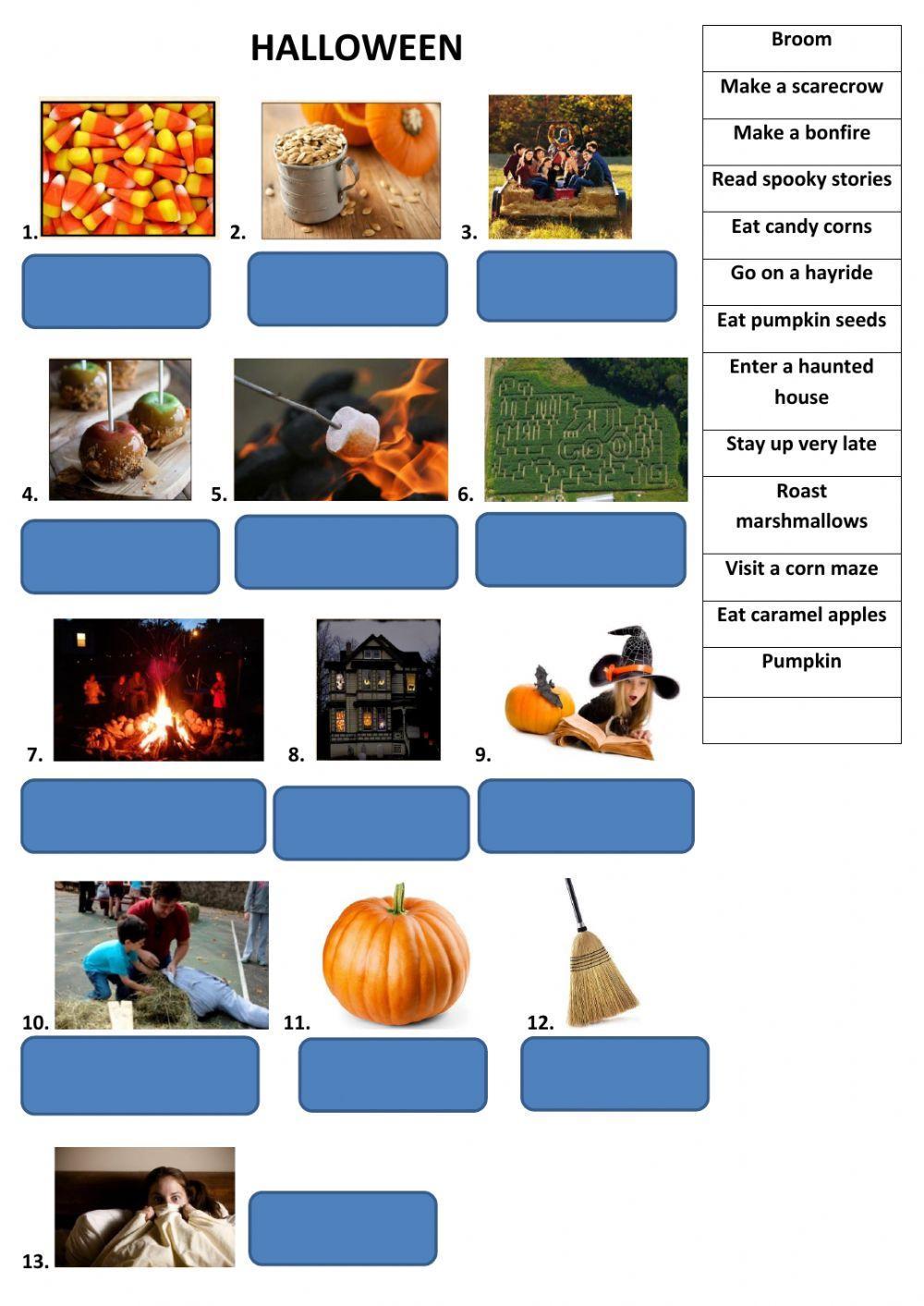 Halloween worksheet