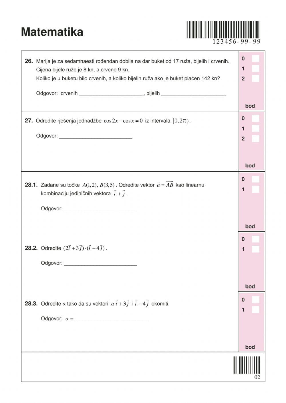 Probna državna matura drugi dio