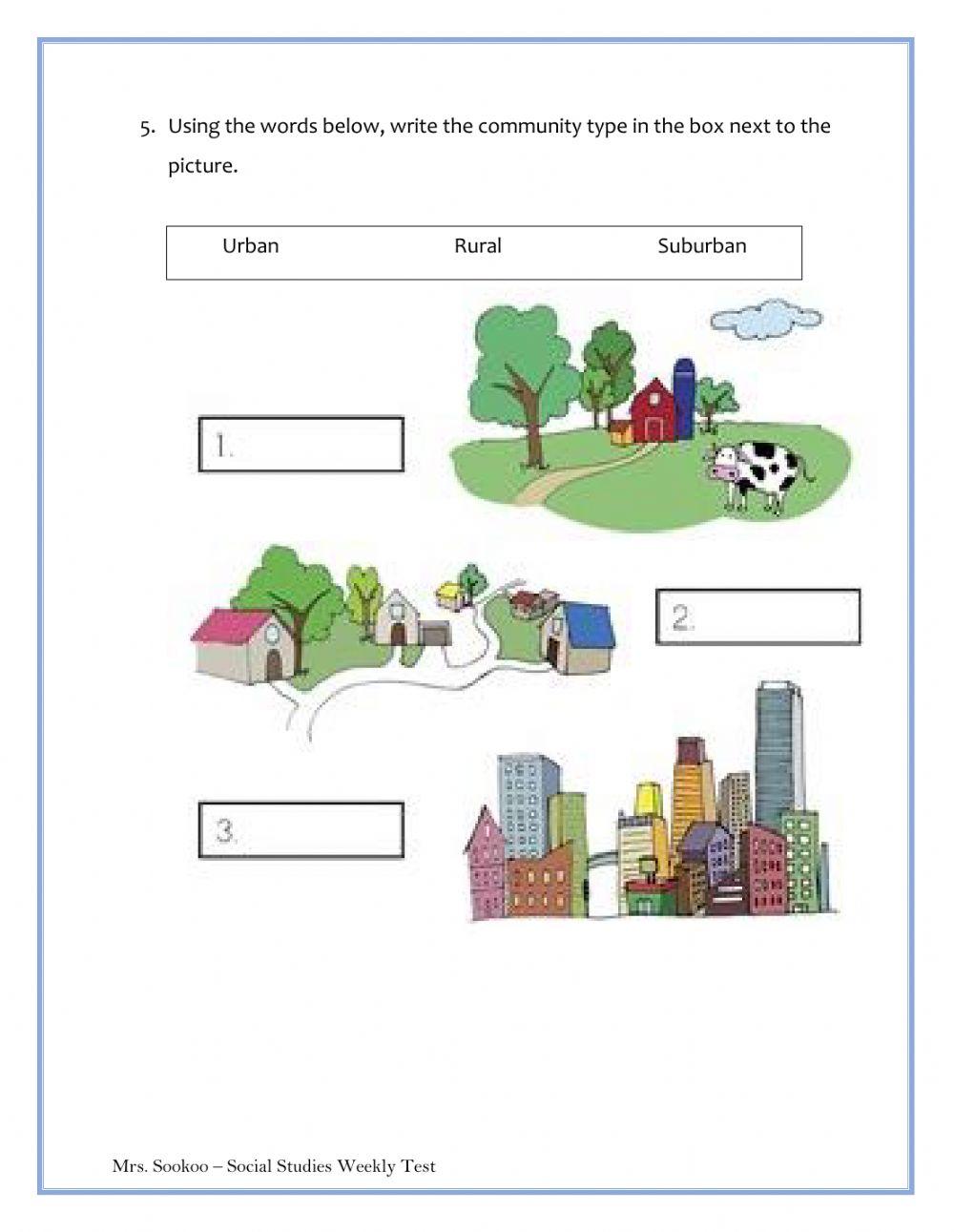Weekly test - social studies 2