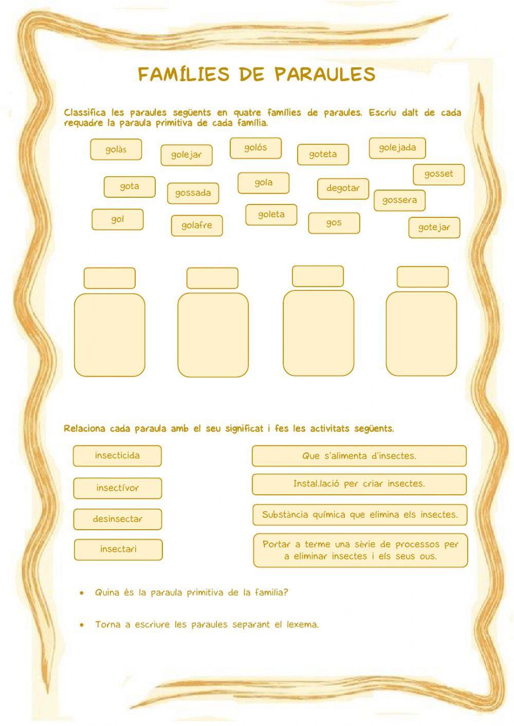Famílies de paraules