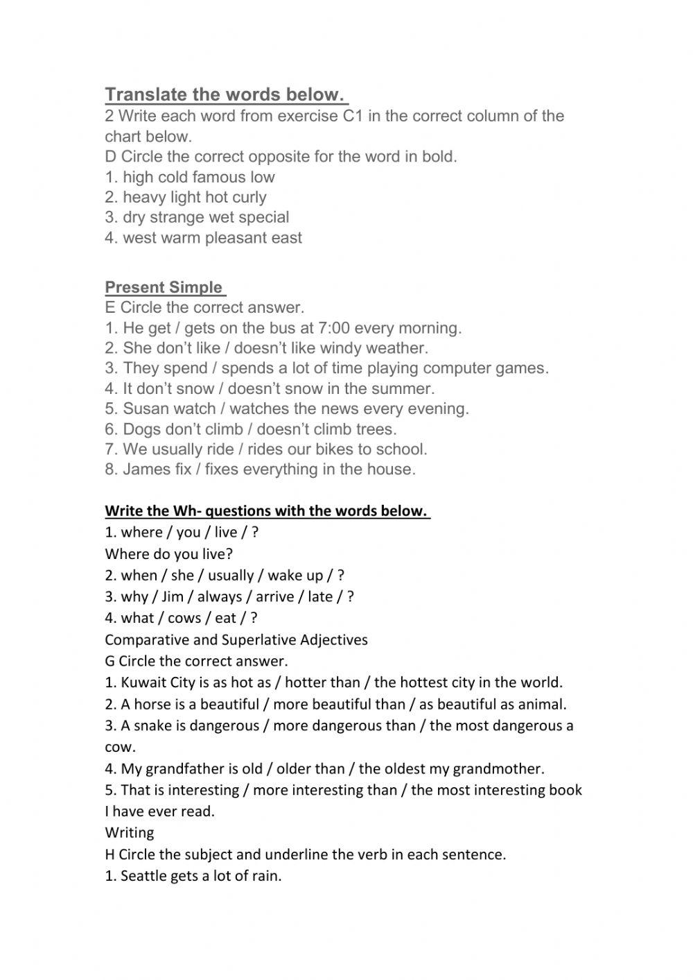 Sky High Testy Klasa 6 TEST ON UNIT 1 SKY HIGH online exercise for | Live Worksheets