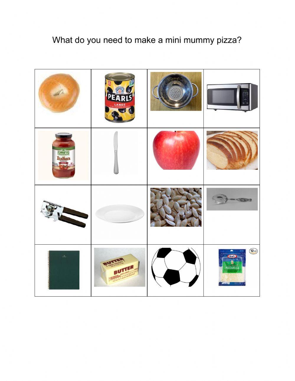 What do you need to make mummy pizza