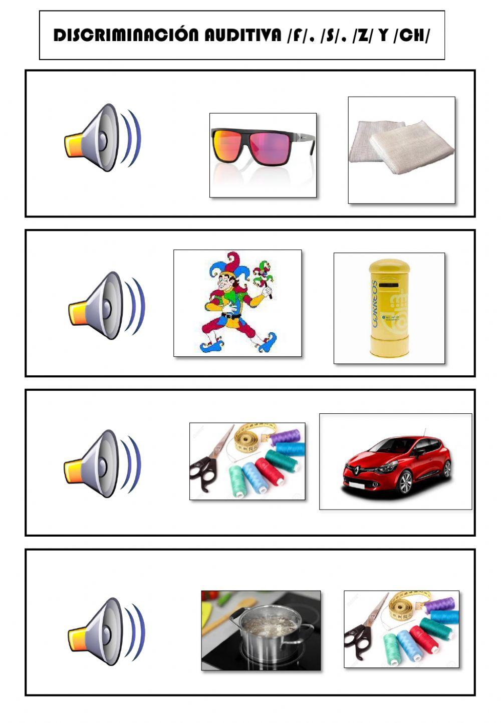 Discriminación auditiva -F-, -S-, -Z- y -Ch-