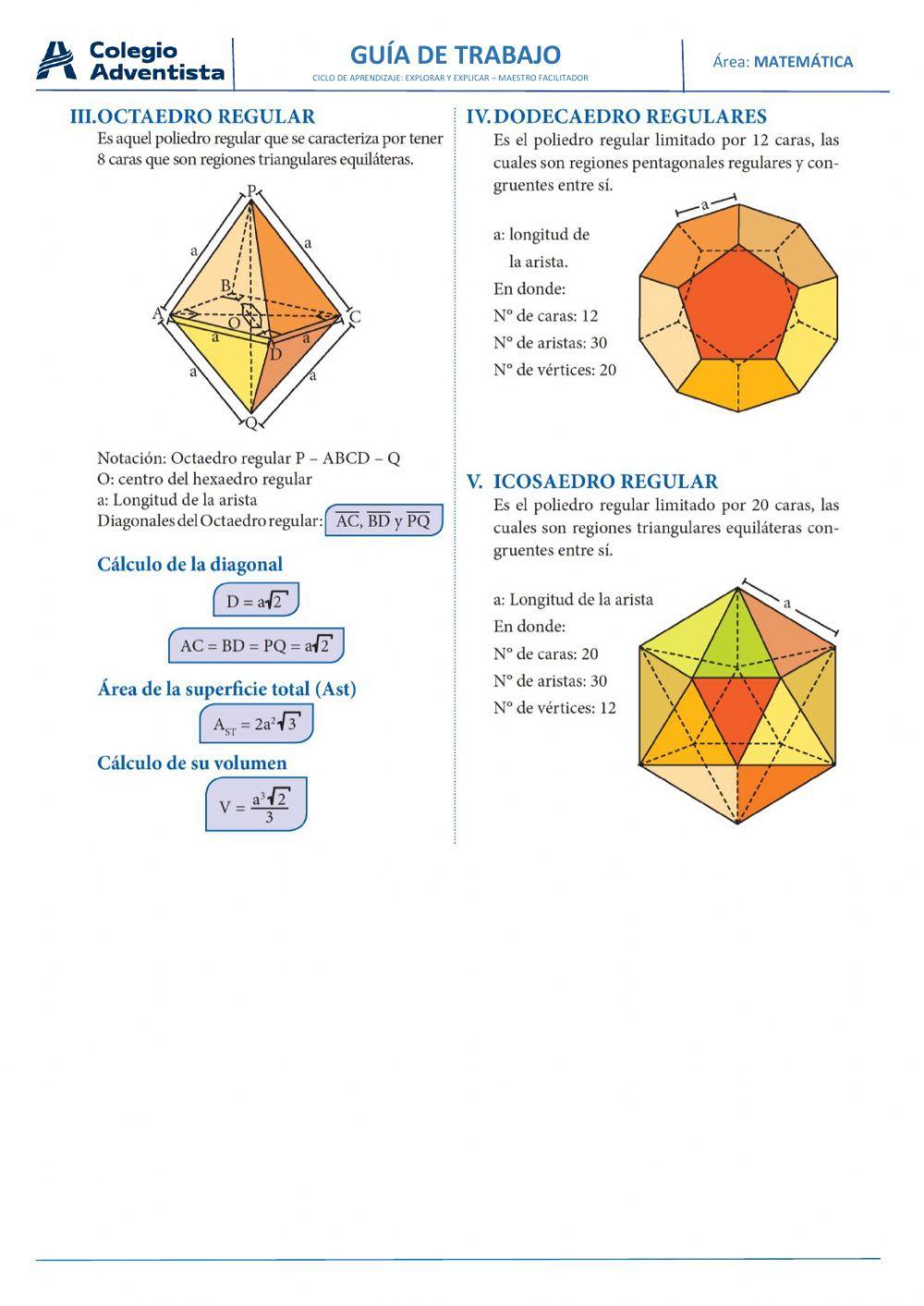 Poliedros regulares ii