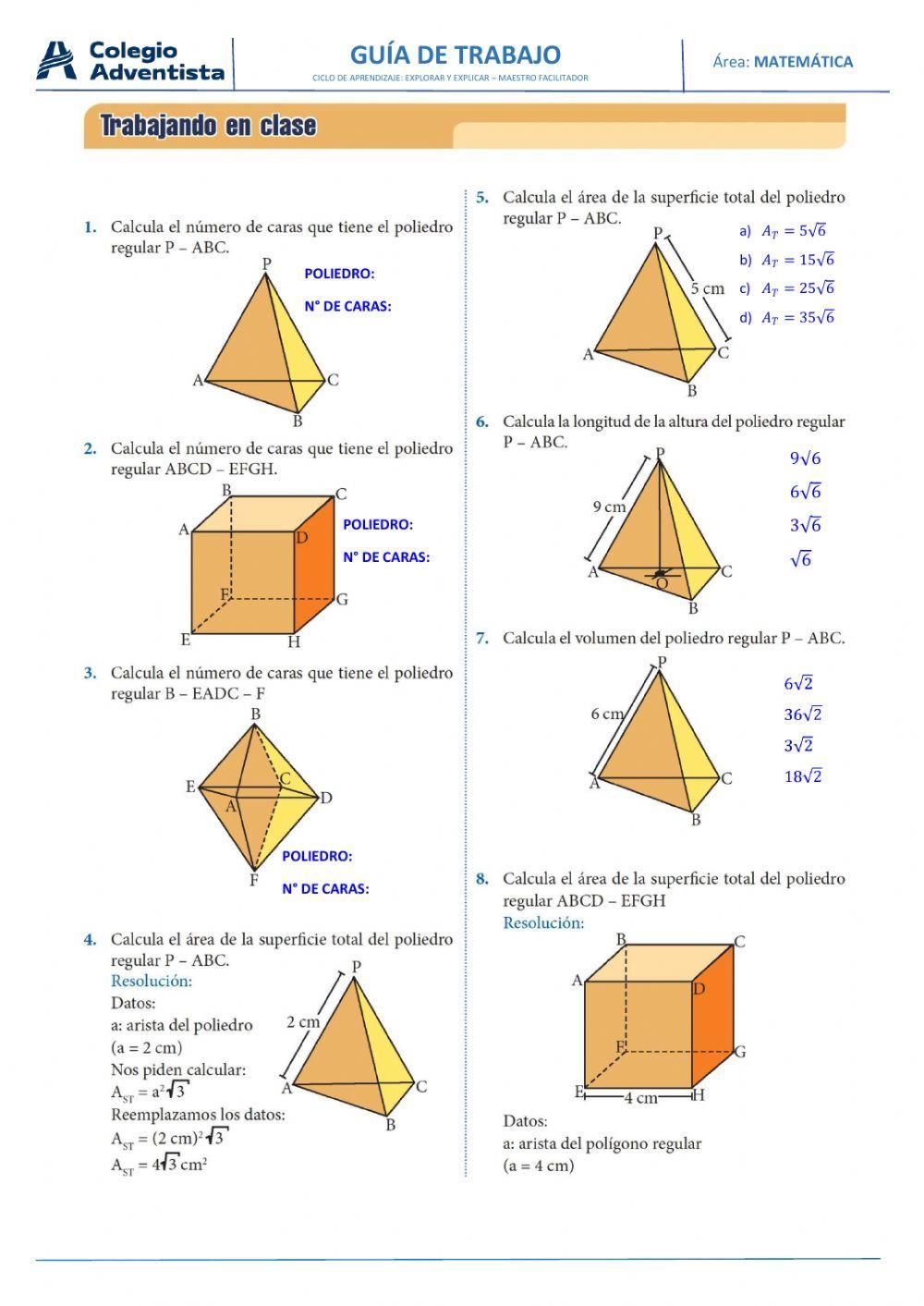 Poliedros regulares ii