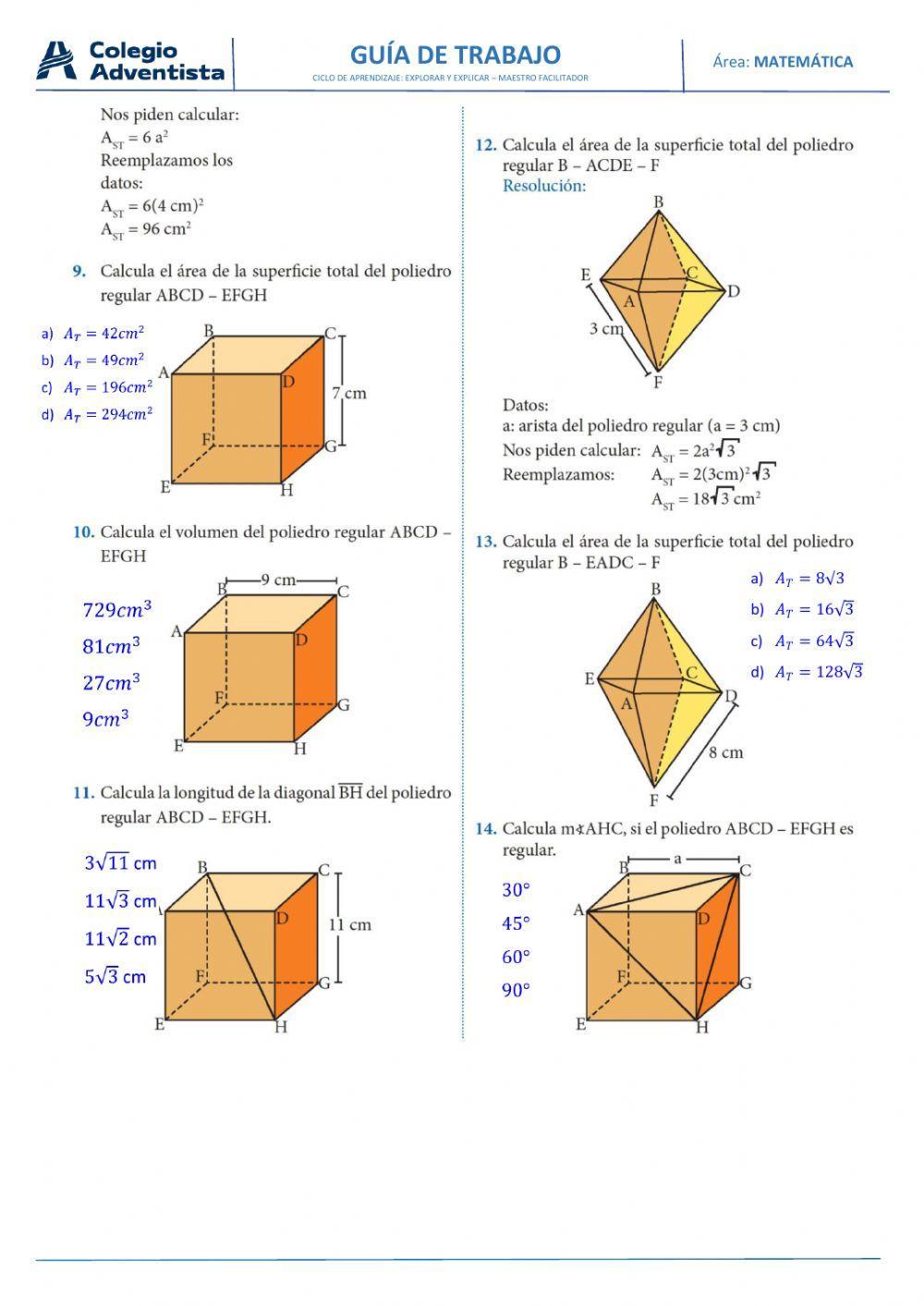 Poliedros regulares ii
