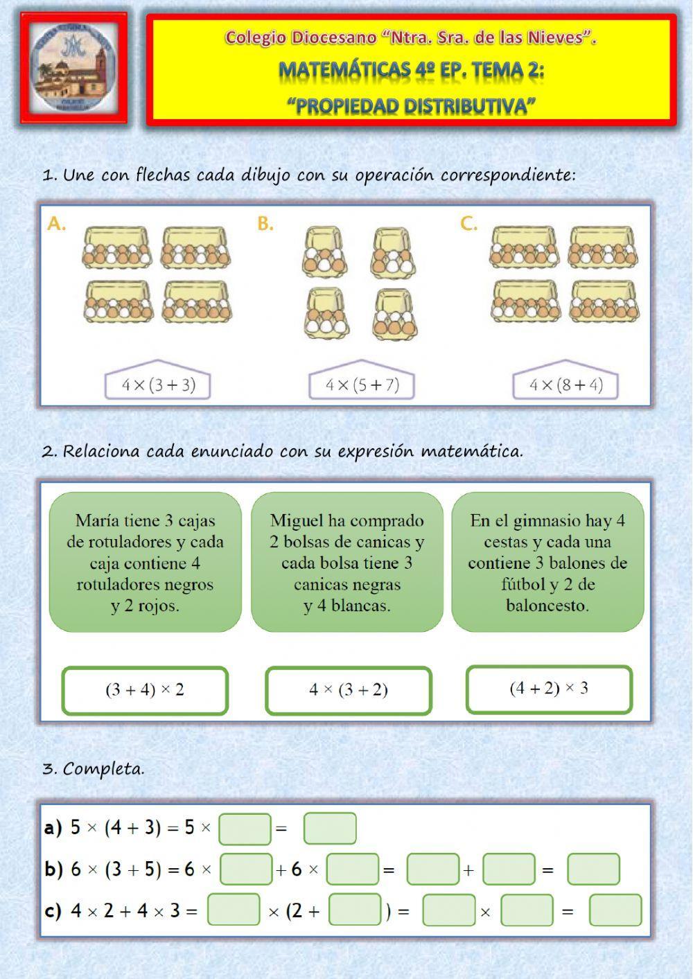 Tema 2. Propiedad distributiva.