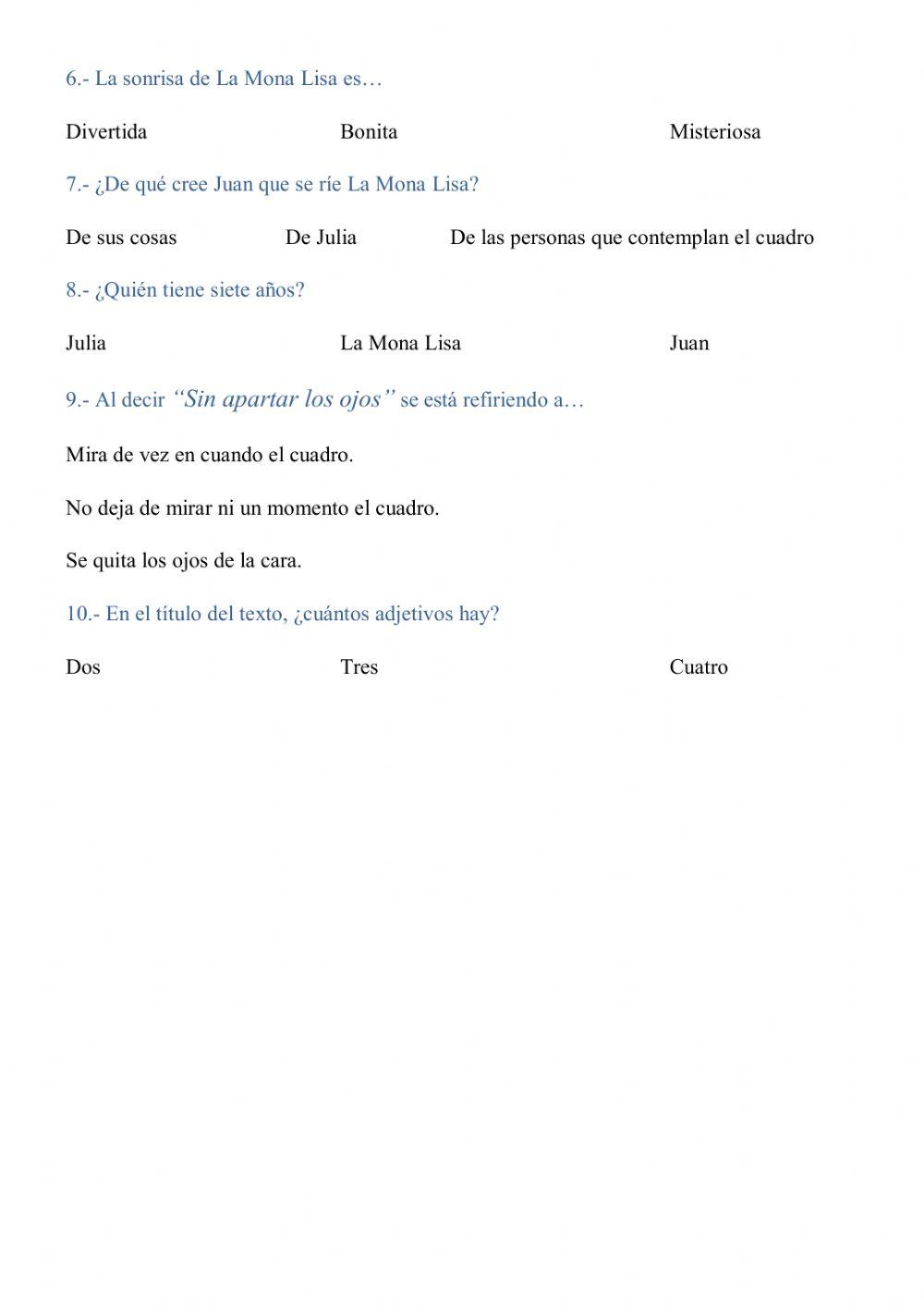 LECTURA: LA MISTERIOSA SONRISA DEL CUADRO MÁS FAMOSO DEL MUNDO