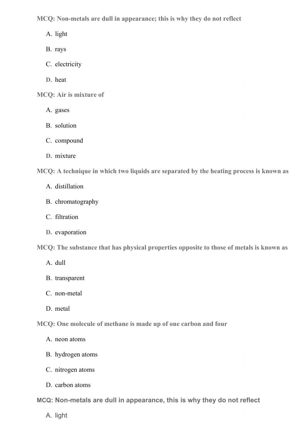 Atoms molecules mixtures and compounds
