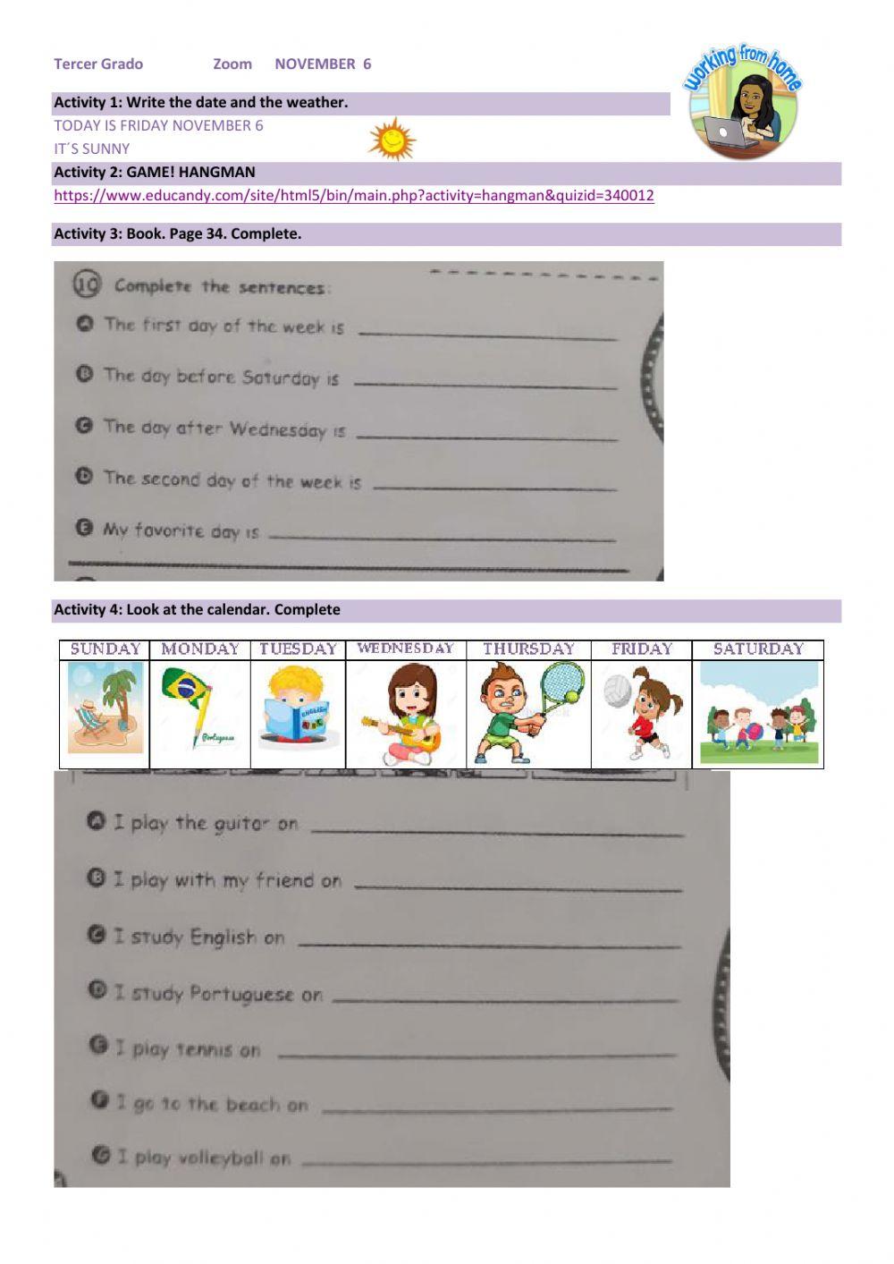 3rd grade november 6