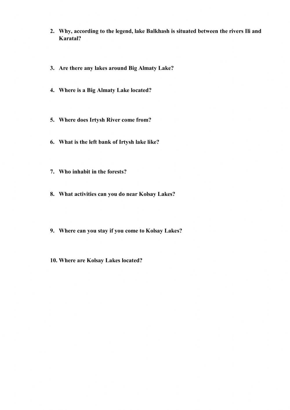 Rivers and Lakes of Kazakhstan