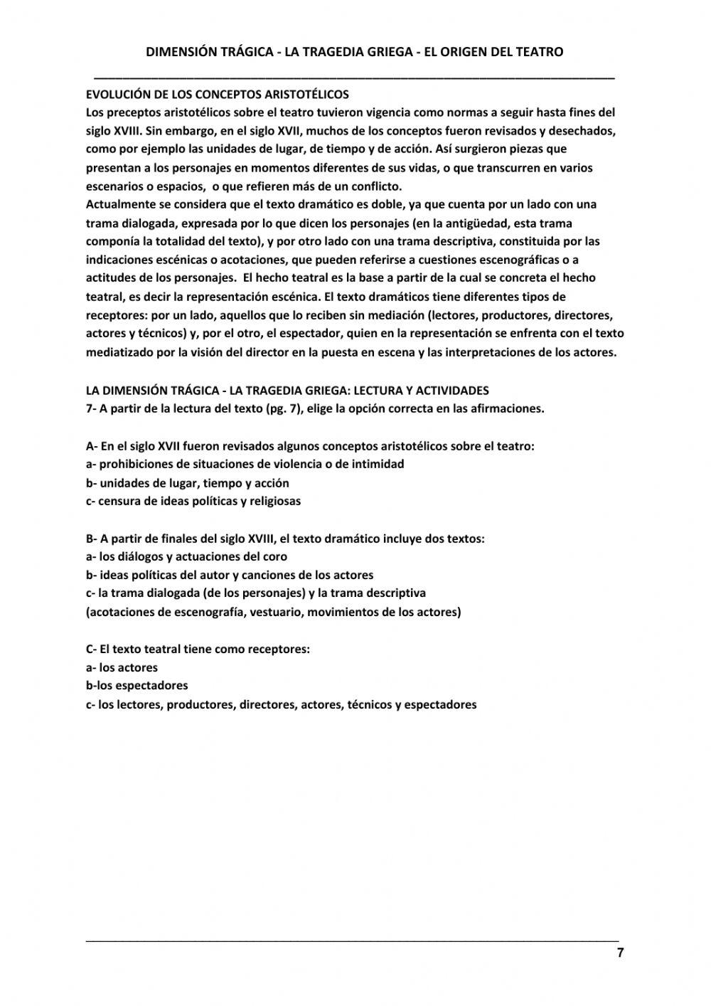 Tragedia griega - características