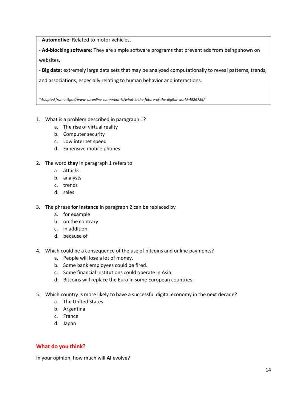 The future of the digital world