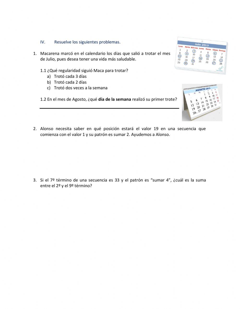 Guía Patrones y secuencias 5°