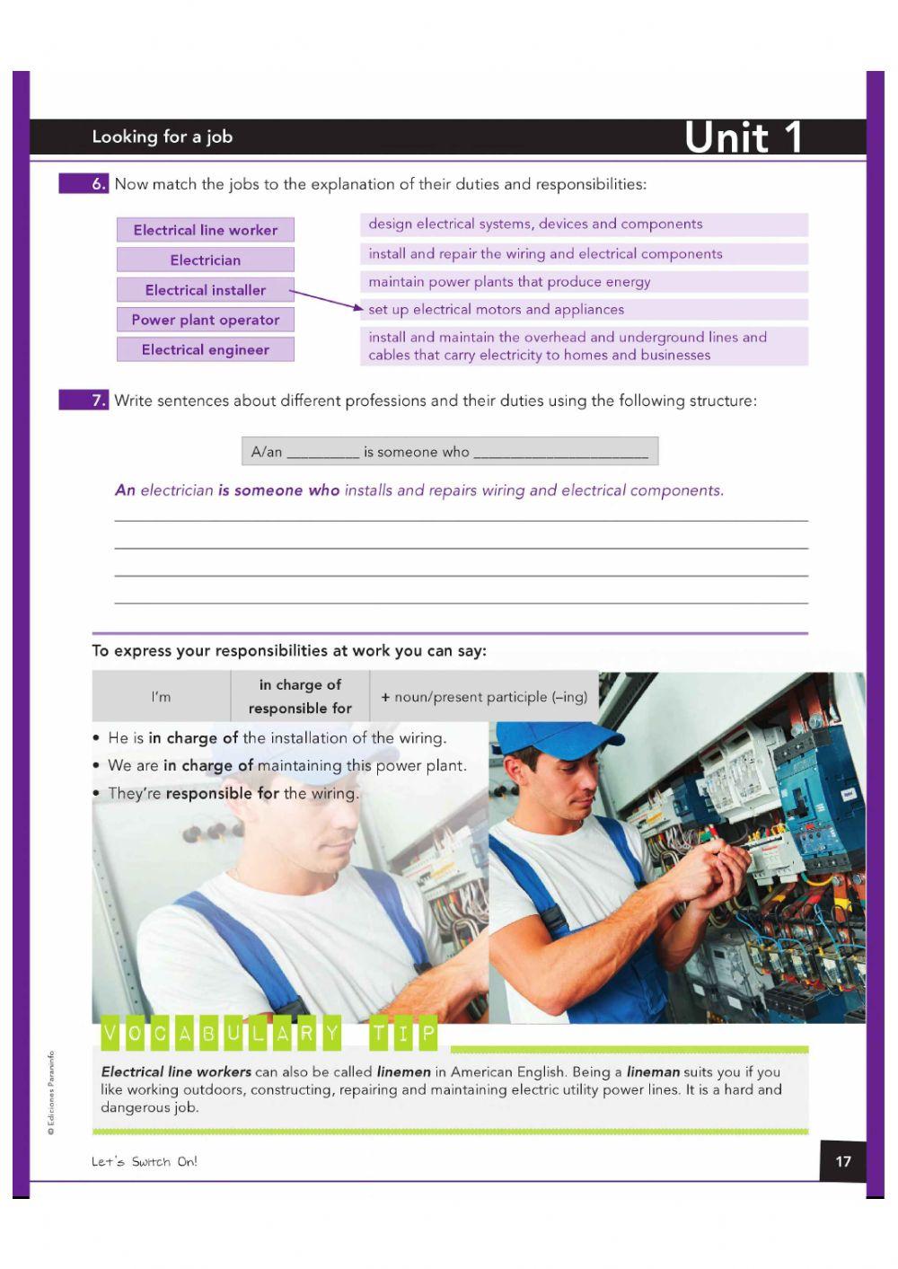 Jobs in electricity 1