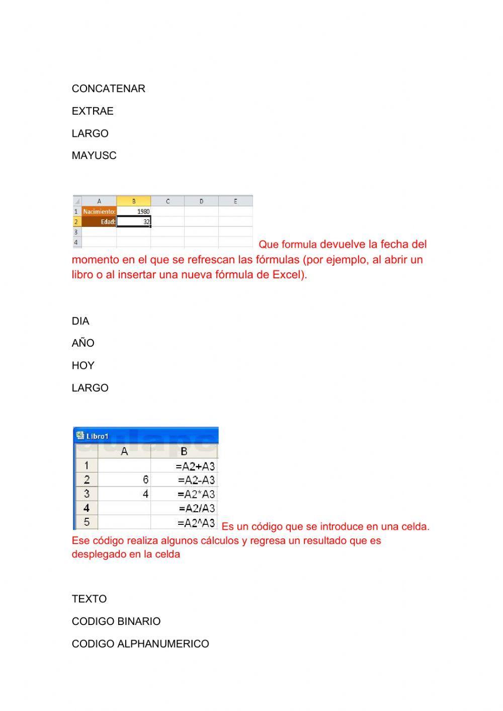 Excel y sus formulas