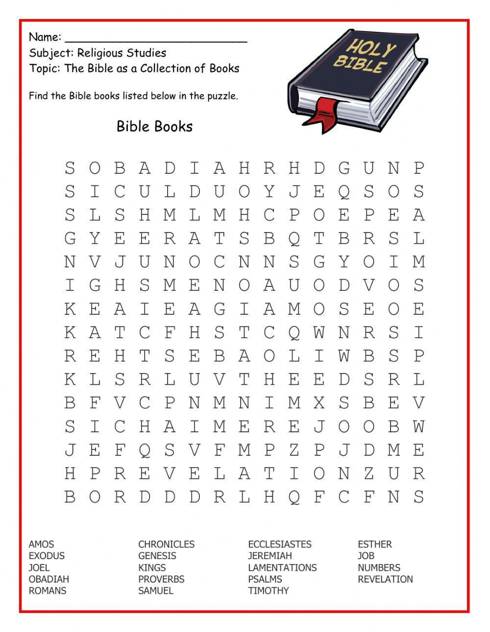 Books of the Bible Puzzle
