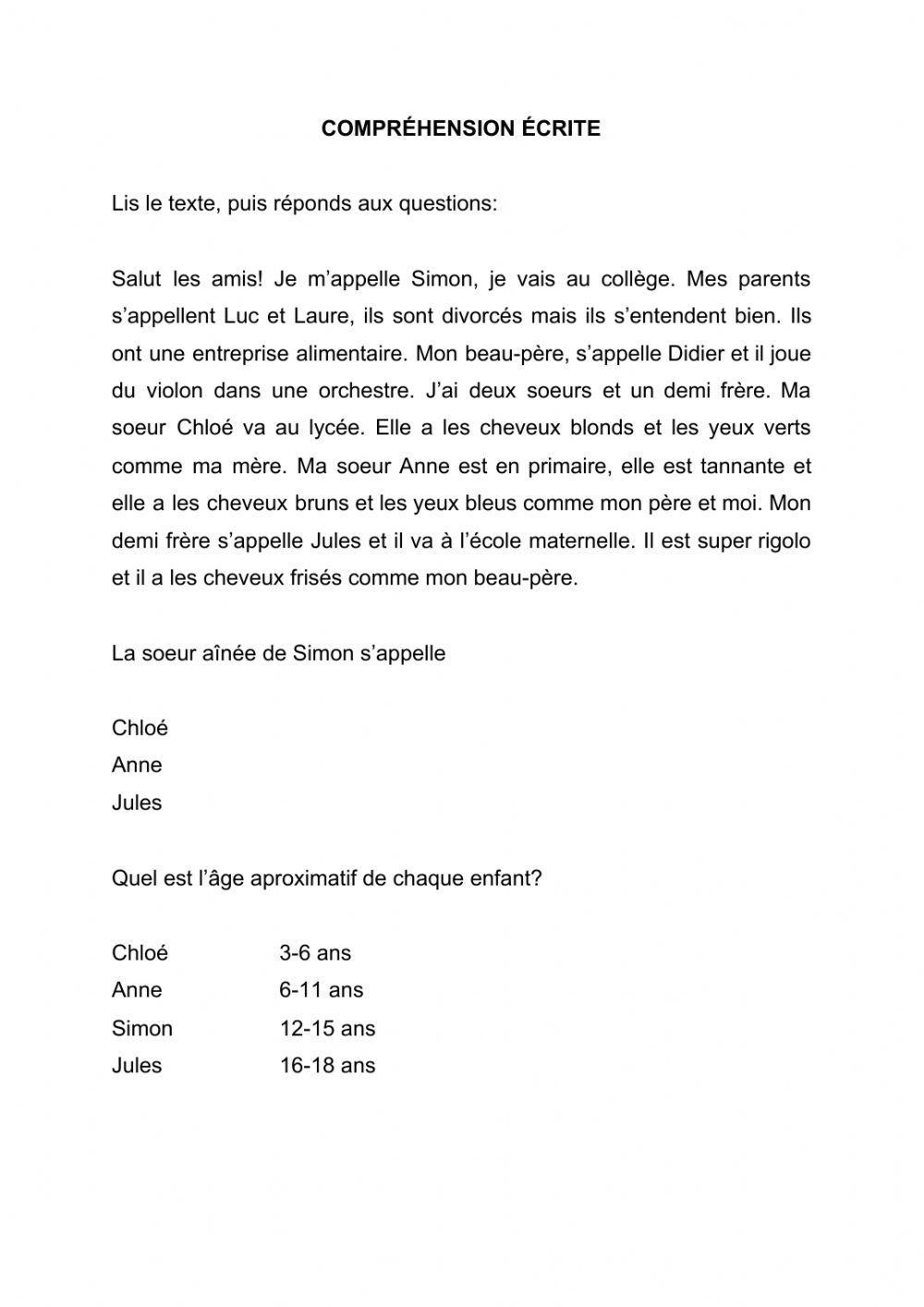 Se présenter et se décrire