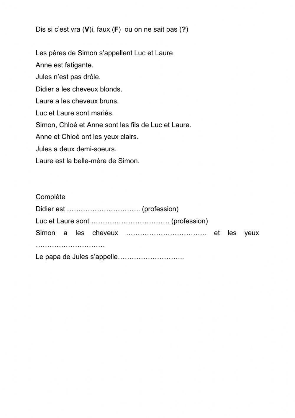 Se présenter et se décrire