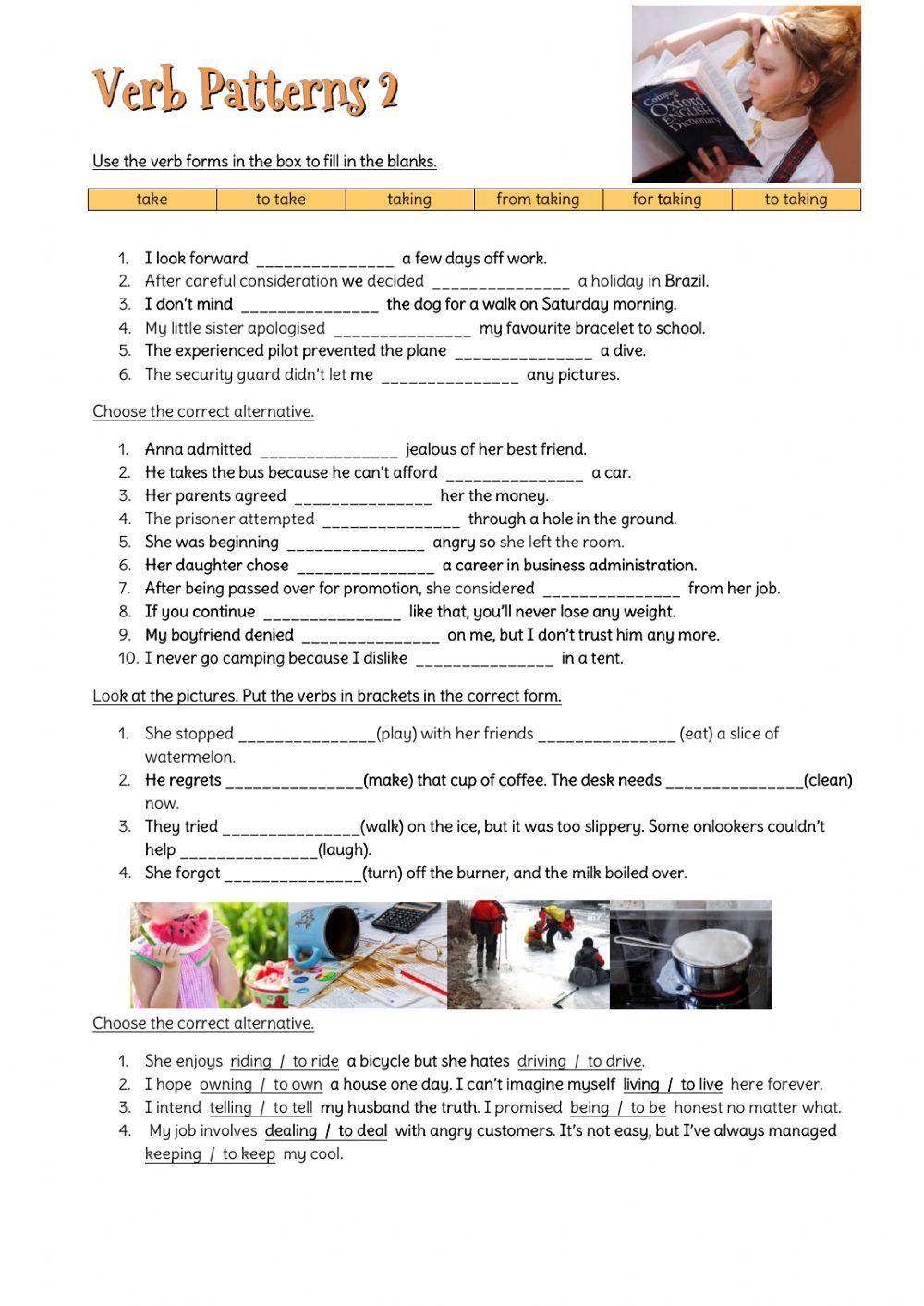 Verb Patterns 2