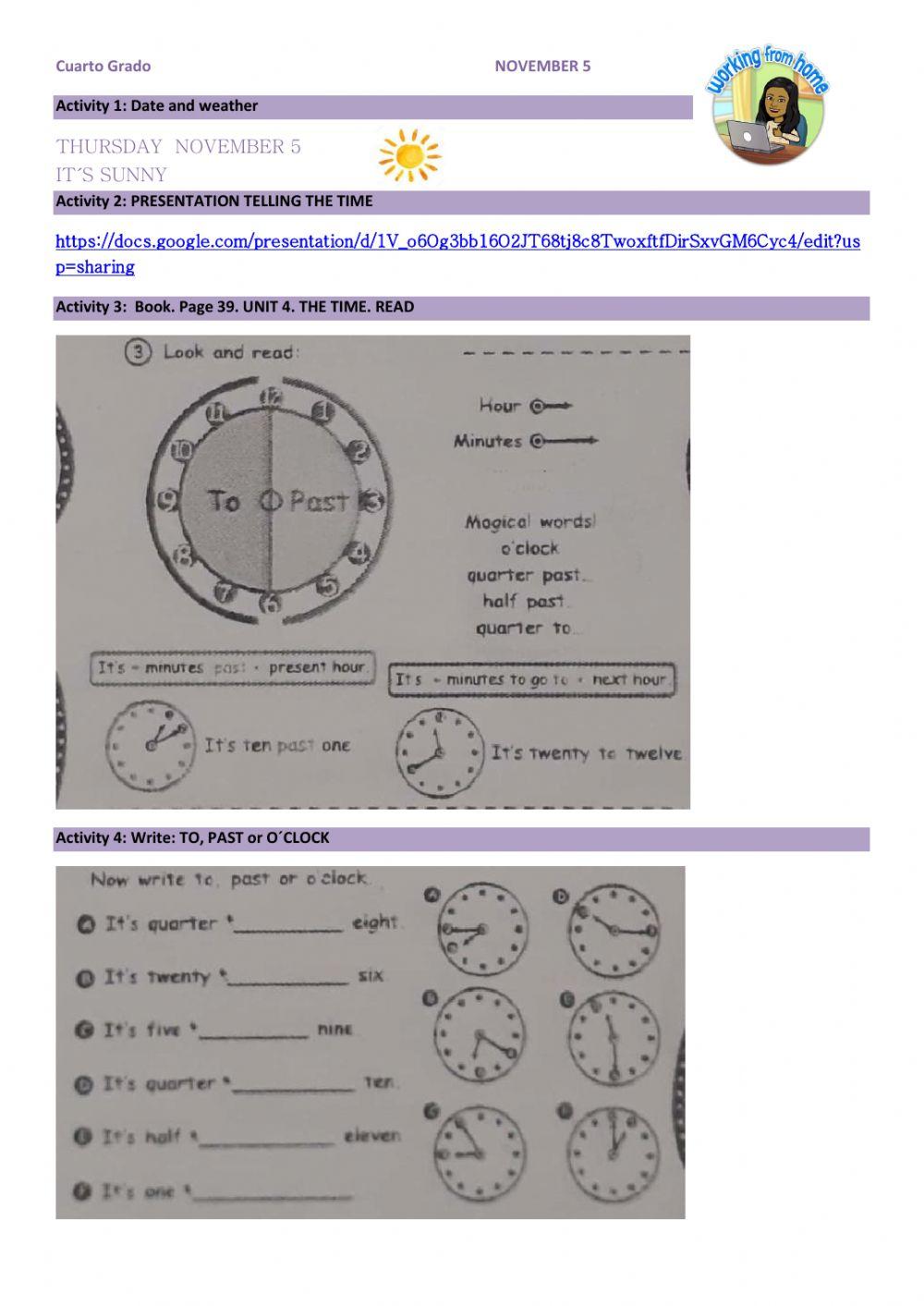 4th grade November 5