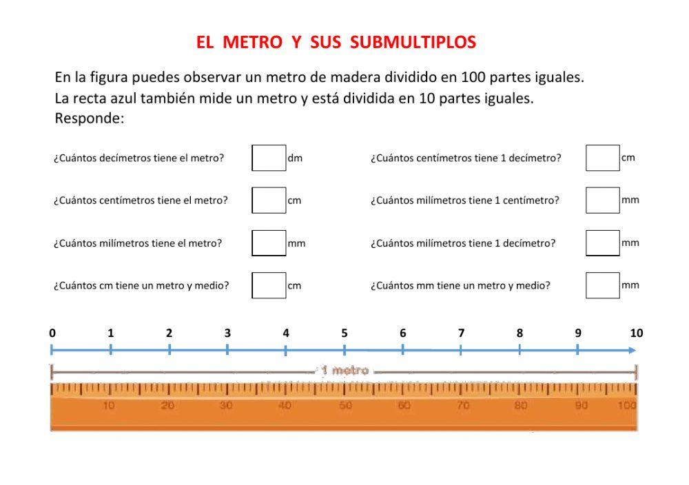 El metro y sus submúltiplos