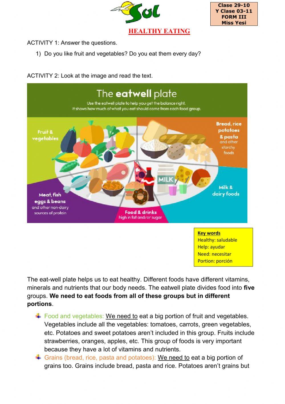 Healthy eating - food