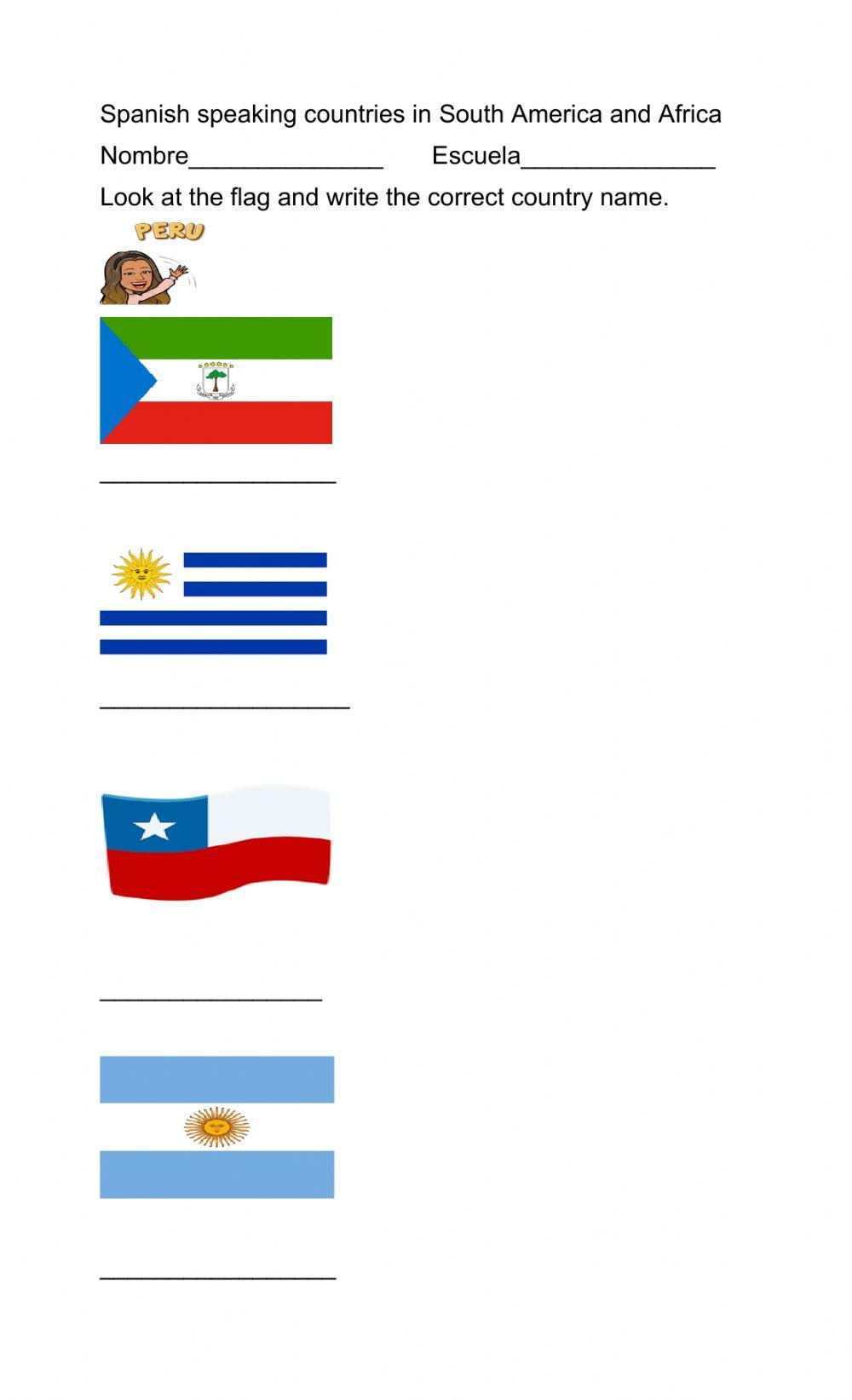 Los paises Hispanos de America del Sur y Africa Los paises Hispanos de America del Sur y Africa