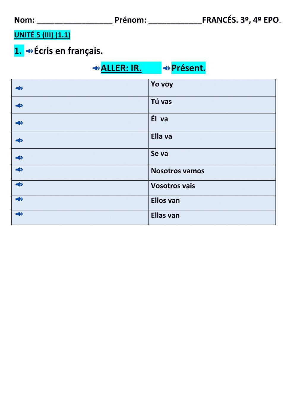Unité 5 (iii) (1.1)