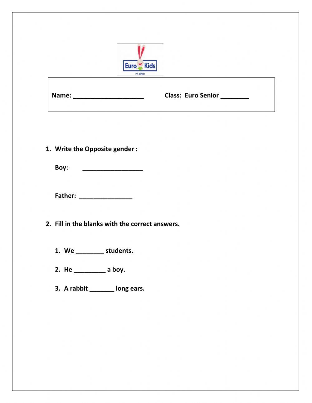 Revision worksheets