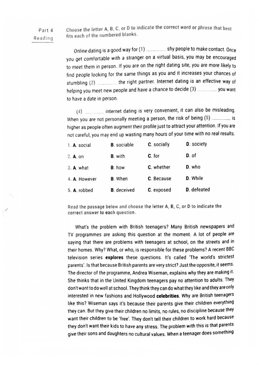 English 11 - 45' Test 1